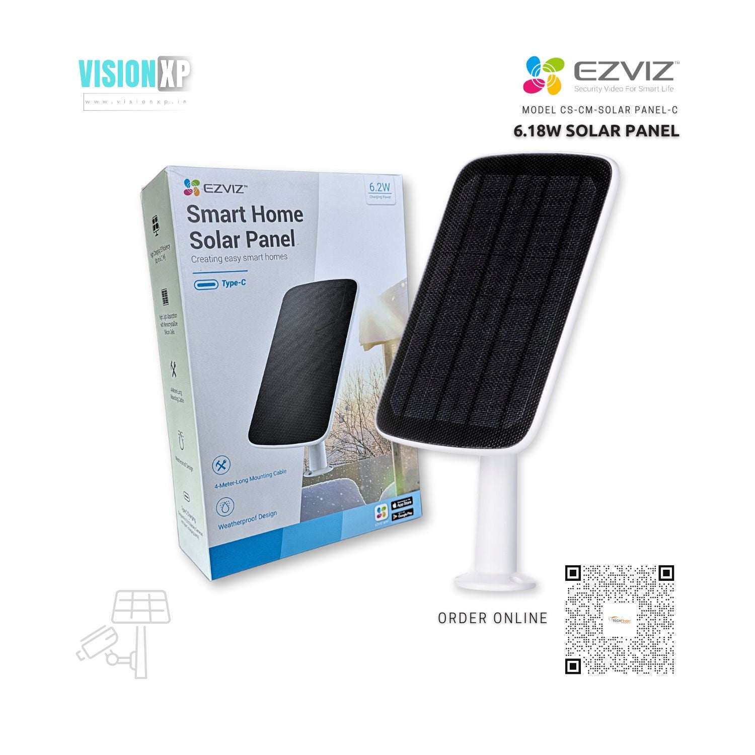 EZVIZ 6.18W CS-CMT-SOLAR PANEL-C EZVIZ 6.18W CS-CMT-SOLAR PANEL-C